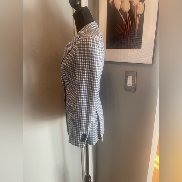 SUISTUDIO Cameron Blue Check Blazer- size 0 - Picture 3 of 13